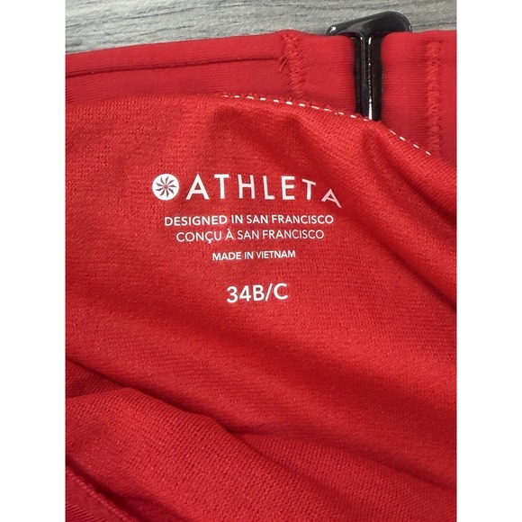 Athleta Marina Women's Tankini Swim Top Red 34 B/C - Picture 6 of 8